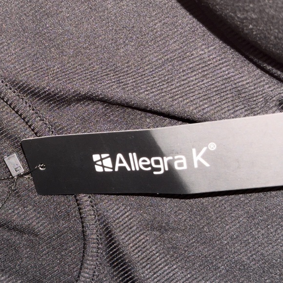 NWT size large Allegra K Black Bodysuit with Sheer Polka Dot Sleeves - Picture 5 of 5